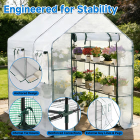 SUNGIFT reinforced PE cover protects plants from rain and frost.