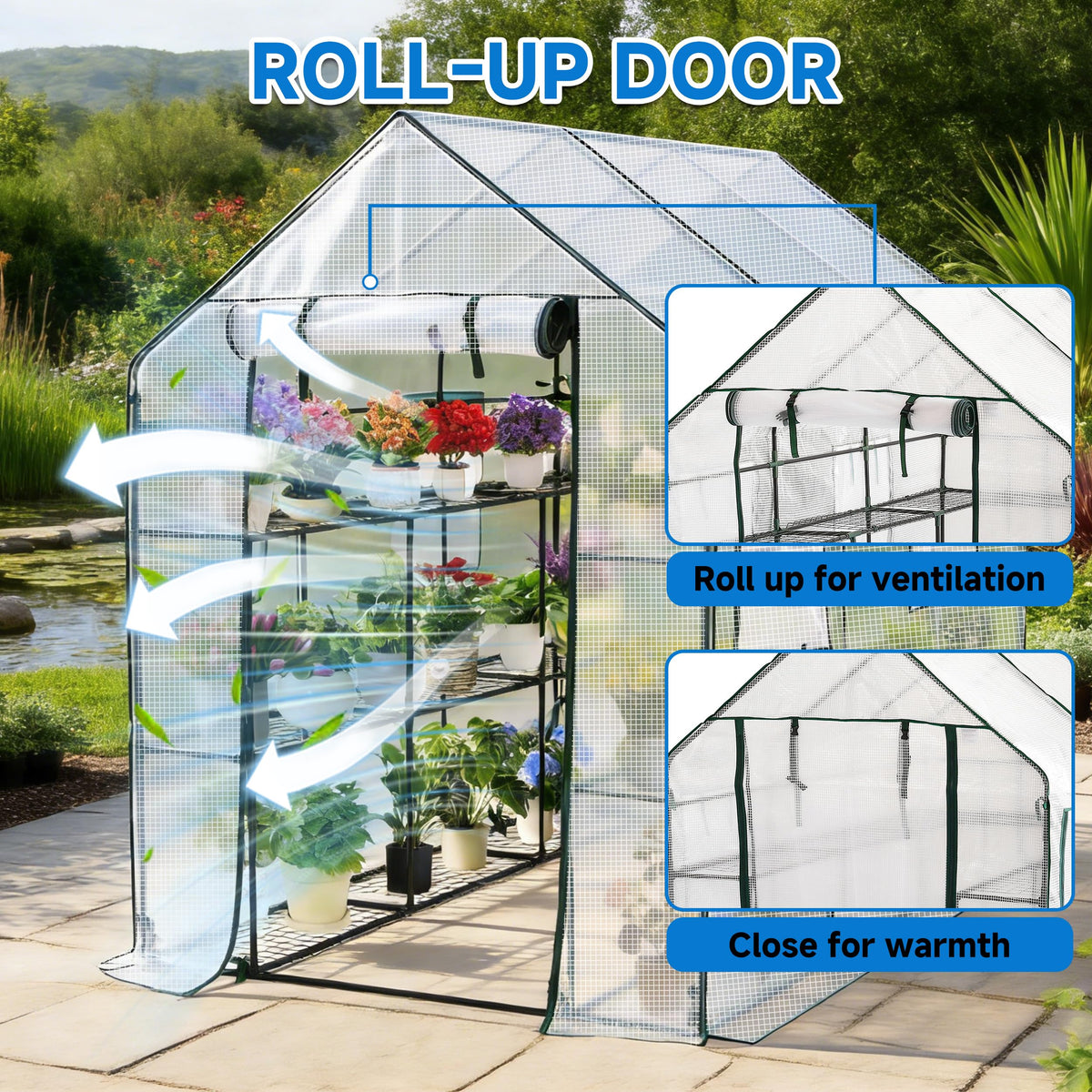 SUNGIFT sturdy metal frame withstands outdoor conditions.