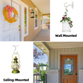 Sungmor antique-style white ceiling hook adds retro charm.