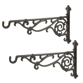 Sungmor cast iron hanging bracket with 16.5 inch reach for sturdy wall pots