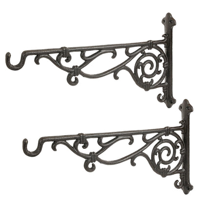 Sungmor cast iron hanging bracket with 16.5 inch reach for sturdy wall pots