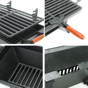 Sungmor compact 12x7 inch grilling surface designed for 1-3 servings in small spaces.