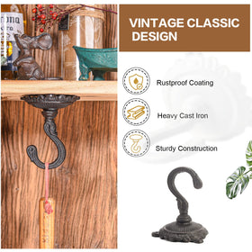 Sungmor decorative vintage ceiling hook in black adds rustic elegance.