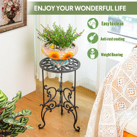 Sungmor durable cast-iron plant base keeps pots secure on any surface.