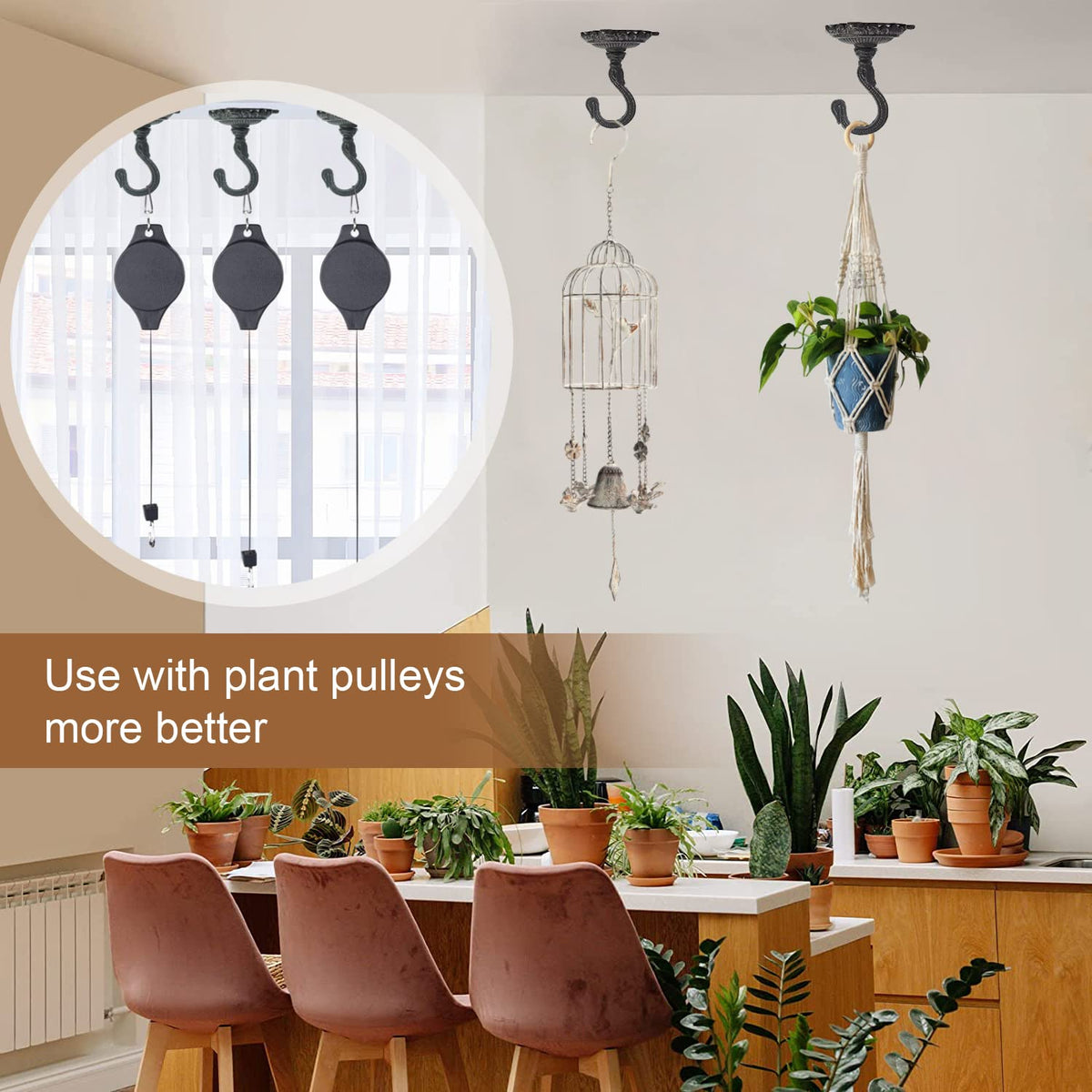 Sungmor easy-install ceiling hook set for quick, secure mounting.