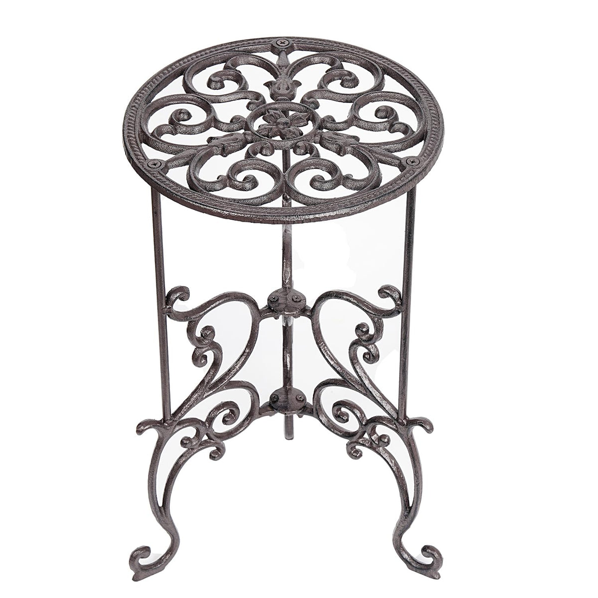 Sungmor heavy-duty cast iron plant stand with 19-3inch height for stable display of large pots.