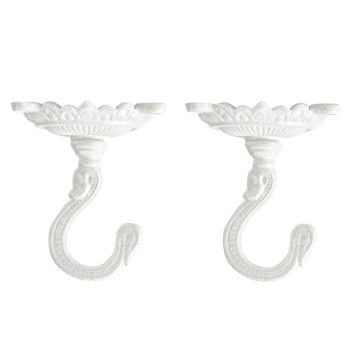 Sungmor heavy-duty ceiling hook in white, sturdy plant hanger support.
