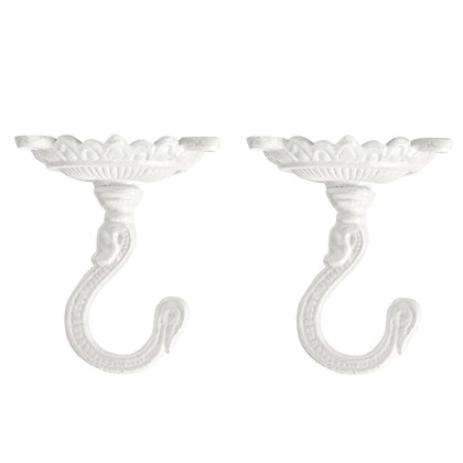 Sungmor heavy-duty ceiling hook in white, sturdy plant hanger support.