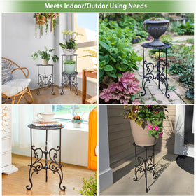 Sungmor indoor-outdoor garden stand enhances spaces with rustic allure.