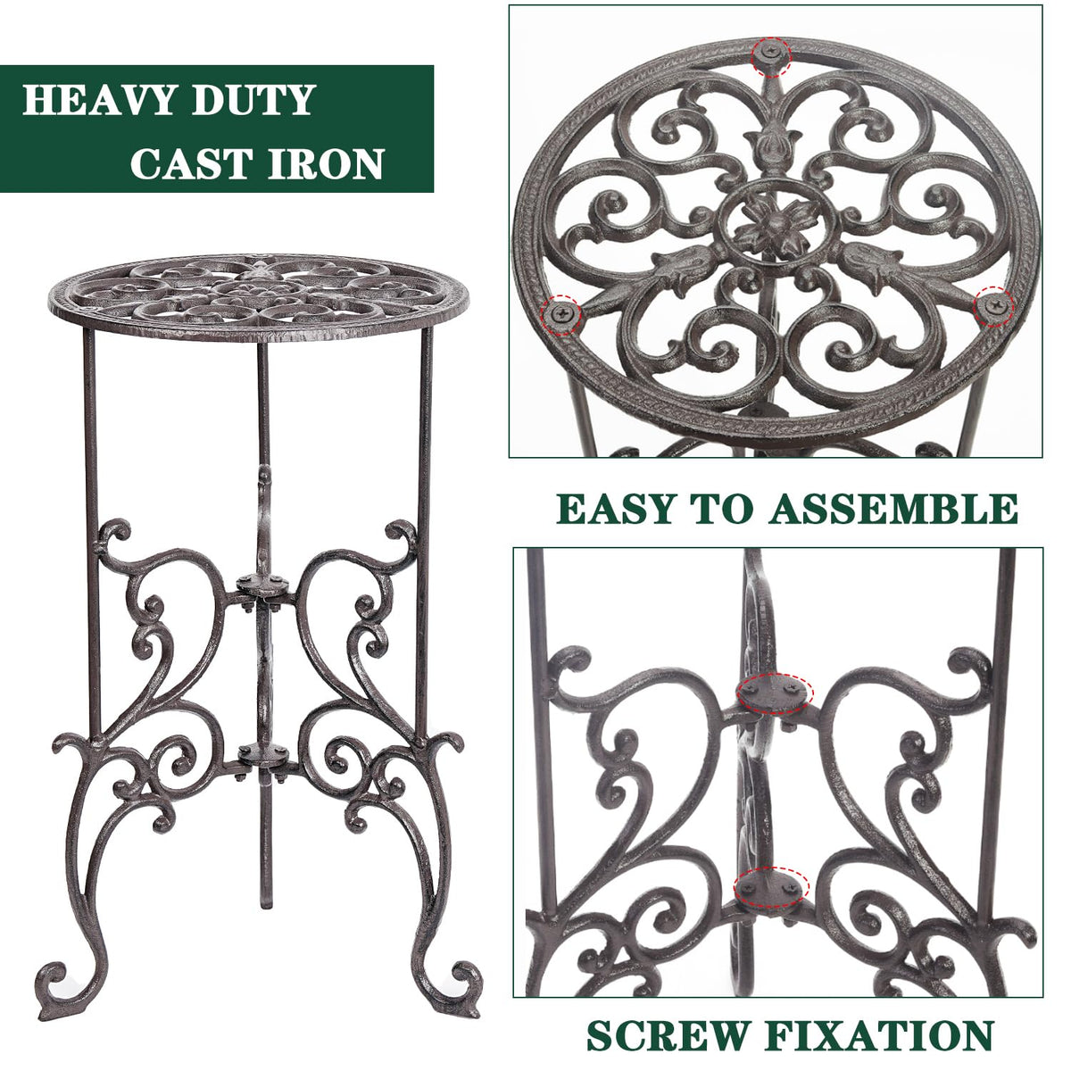 Sungmor large heavy-pot stand with wide base for stability.