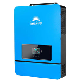 SUNGOLDPOWER 10000W inverter front view with built-in WiFi for remote monitoring.