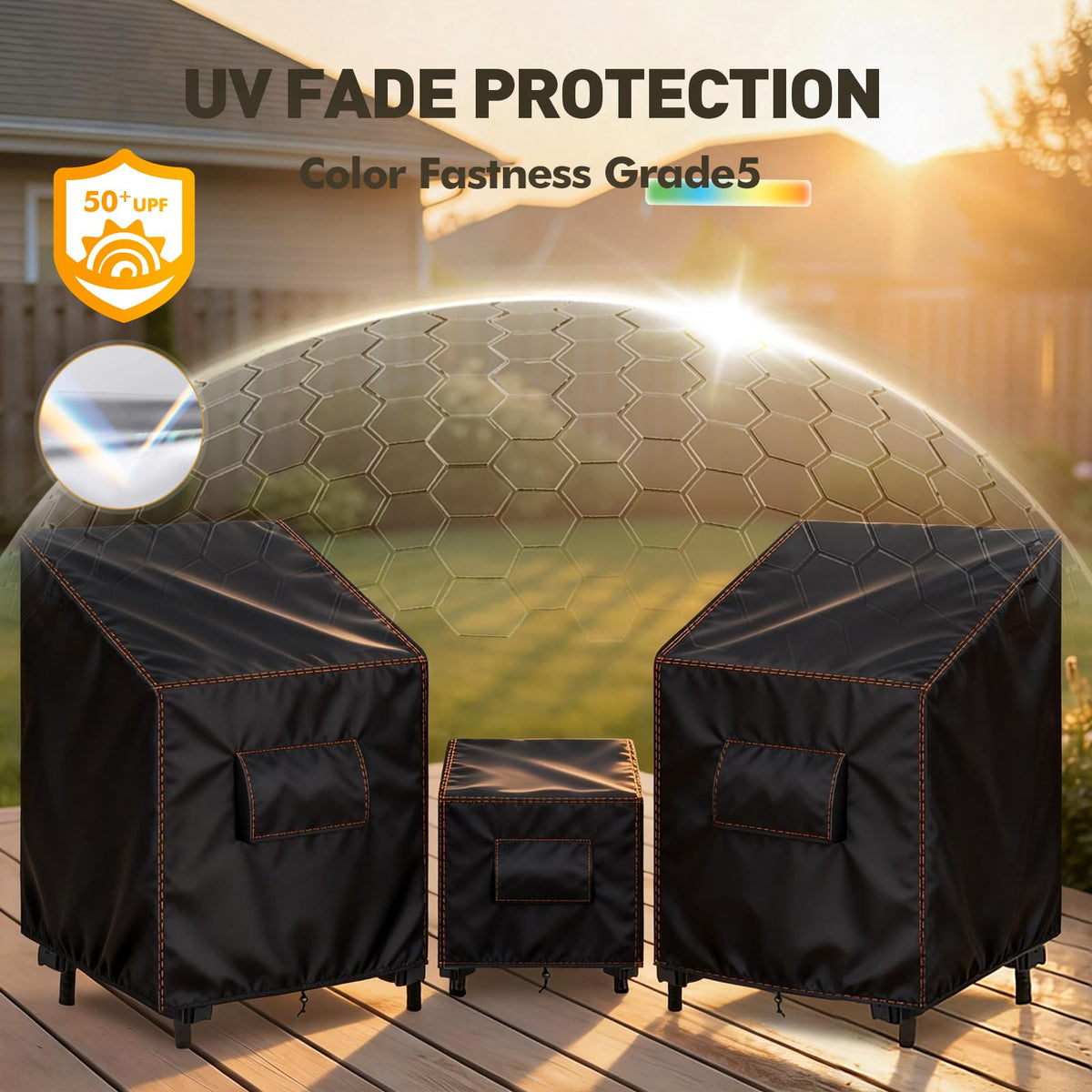SUNICO waterproof sealed seams ensure protection against heavy rain.