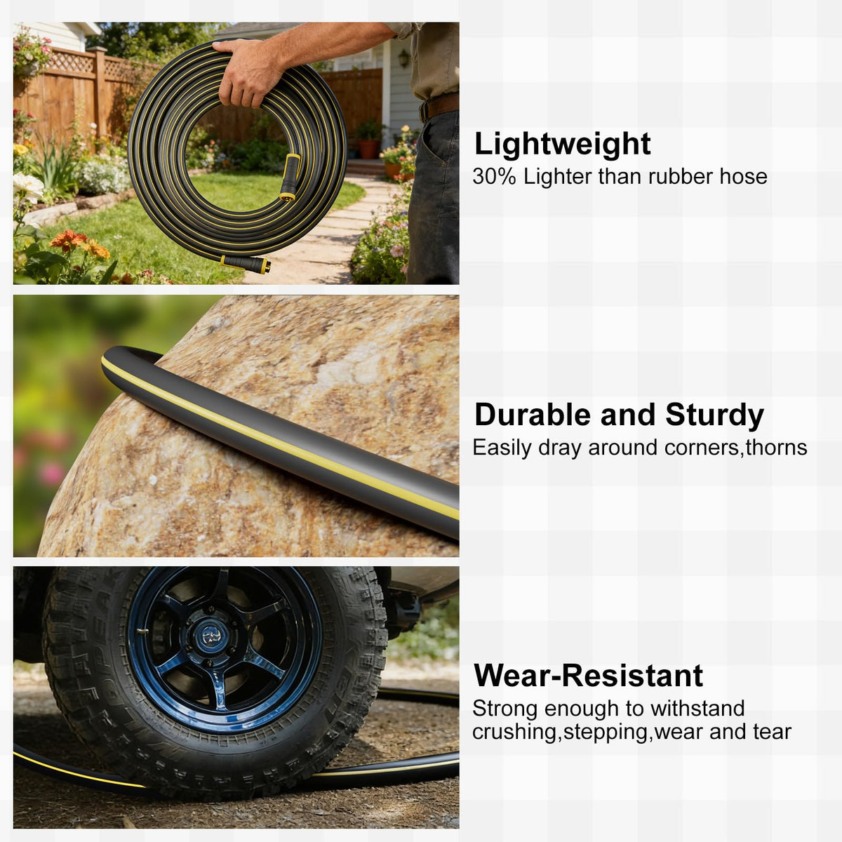 Sunifier all-weather flexible hose remains pliable in heat and cold