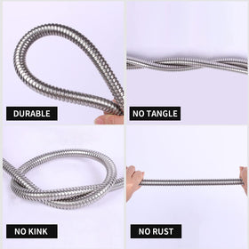 Sunifier metal short garden hose 2ft anti-kink construction enables smooth watering.