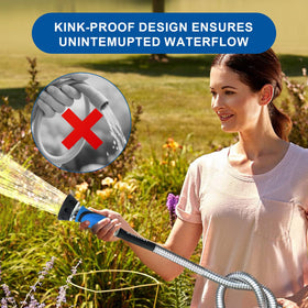 Sunifier stainless-steel hose supports high-pressure output for tough cleaning tasks.