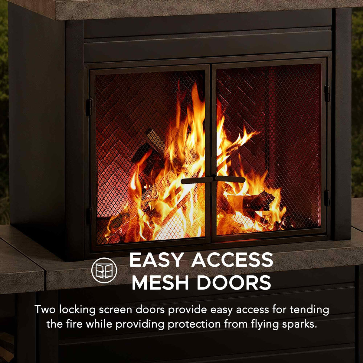Sunjoy side log holders keep firewood organized within easy reach