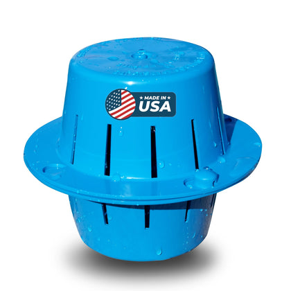 Sunken Treasure underwater chlorine dispenser releasing tabs to clean pool water