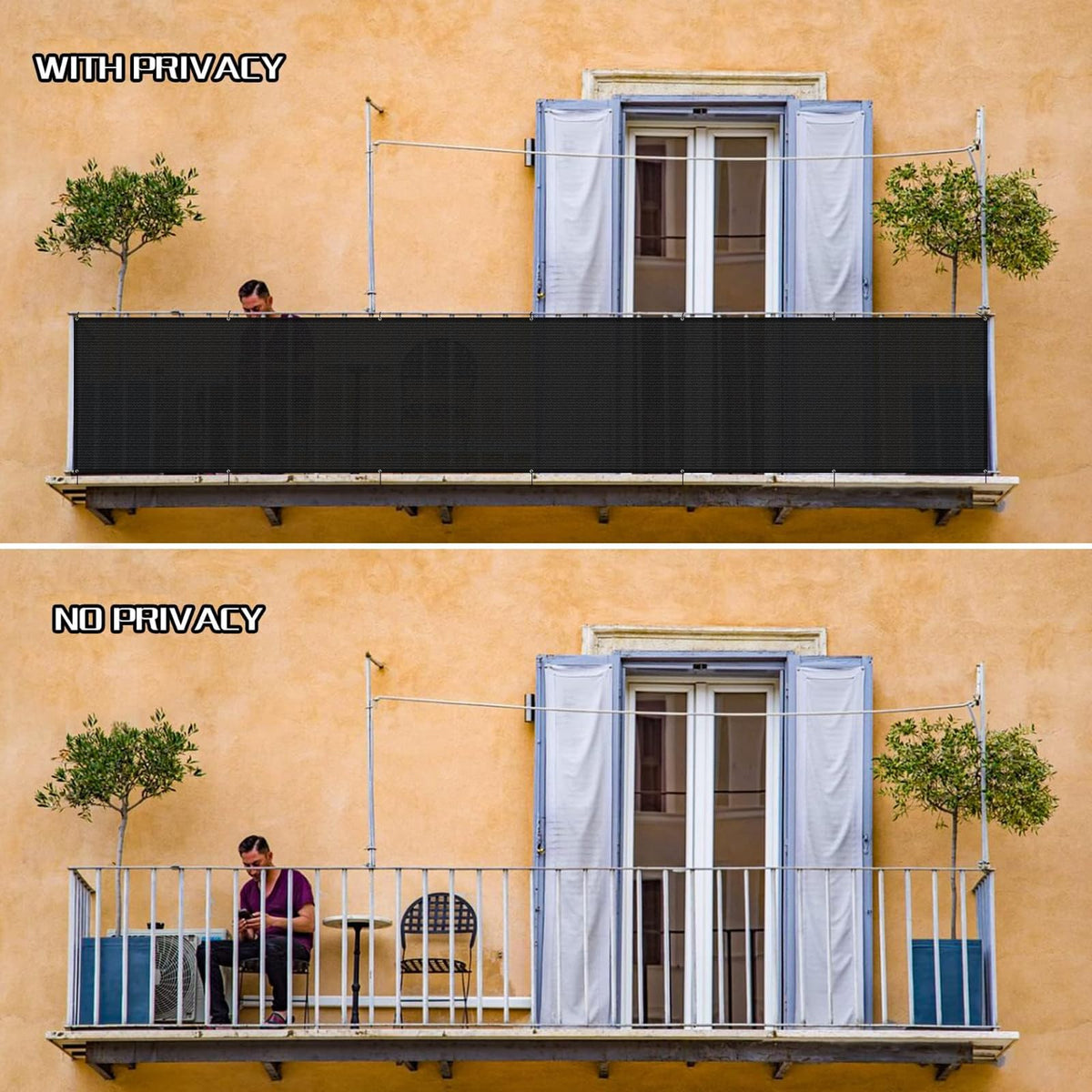 SUNLAX color options for privacy screen to match outdoor décor