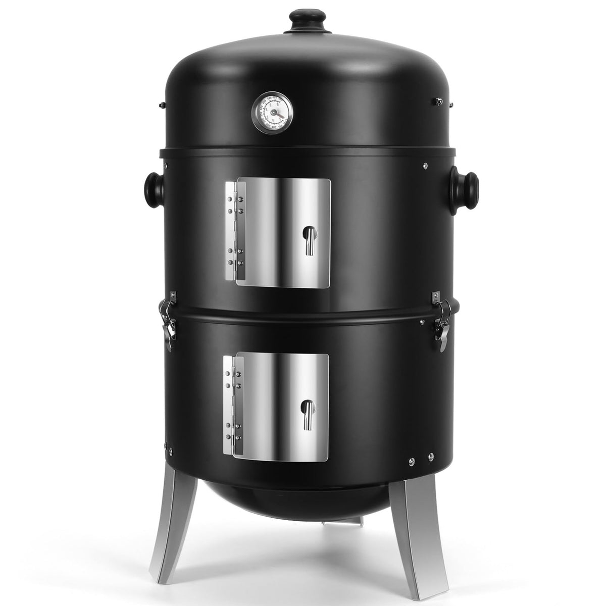 SUNLIFER BBQ Charcoal Smoker 16-inch compact design ideal for patios and picnics