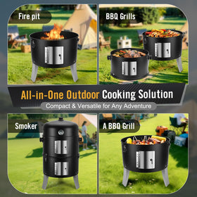 SUNLIFER multi-layer cooking system offers two levels for meats and veggies
