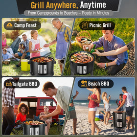 SUNLIFER portable design fits in a car trunk for camping