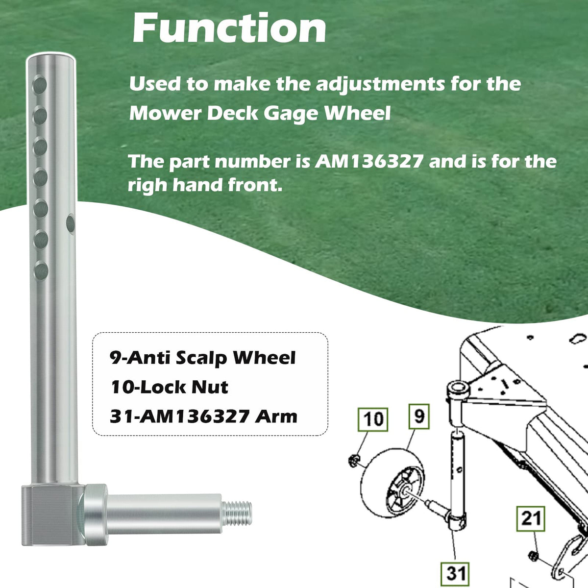 Sunluway AM136327 precision adjustment mechanism for accurate deck height control