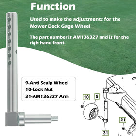 Sunluway AM136327 precision adjustment mechanism for accurate deck height control