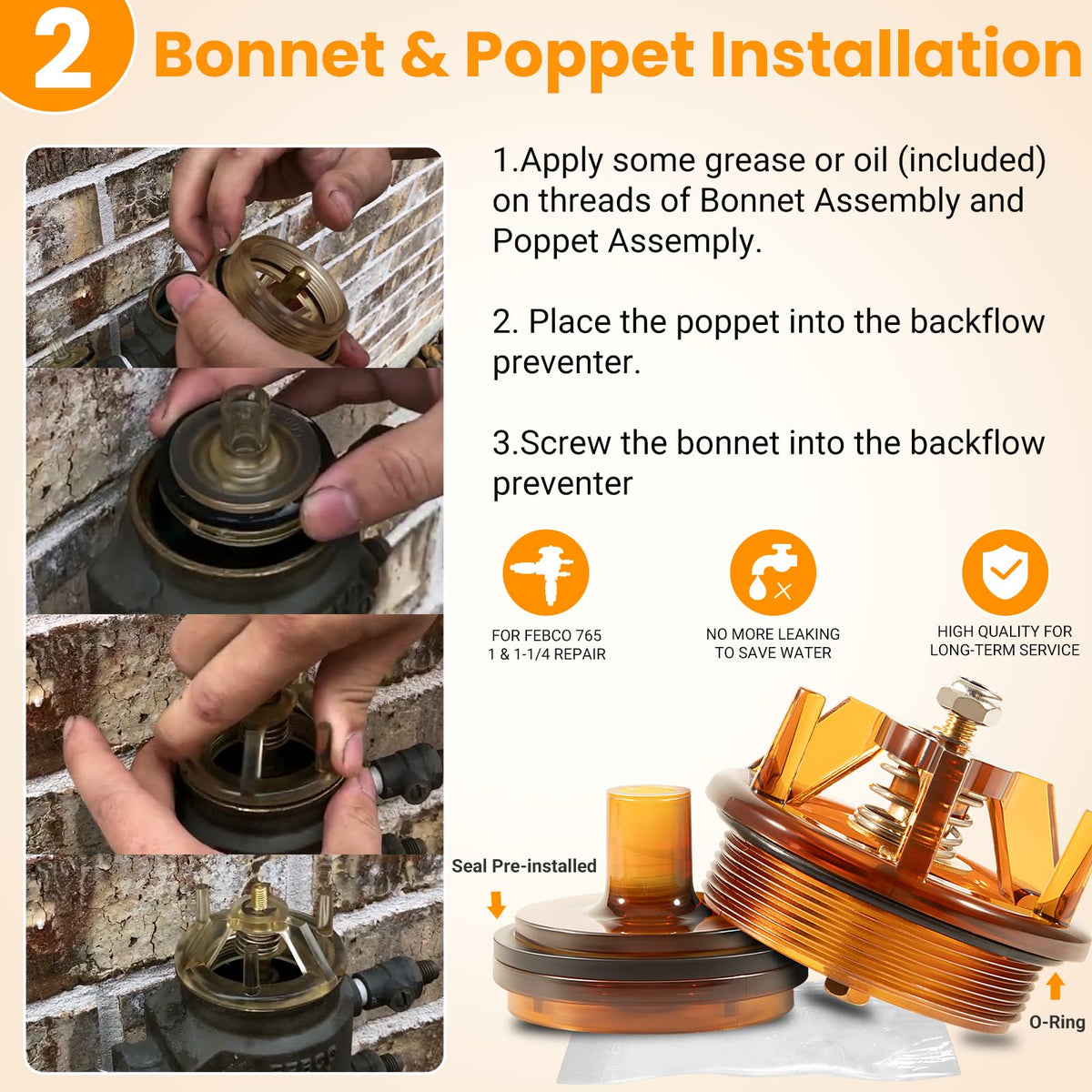 Sunluway replacement spring and retainer ensure smooth operation and secure assembly.