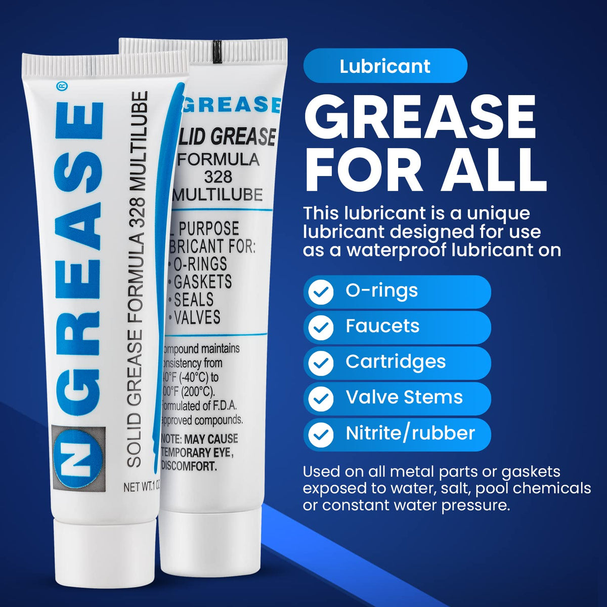Sunluway silicone lubricant applied to faucet stems for smoother operation