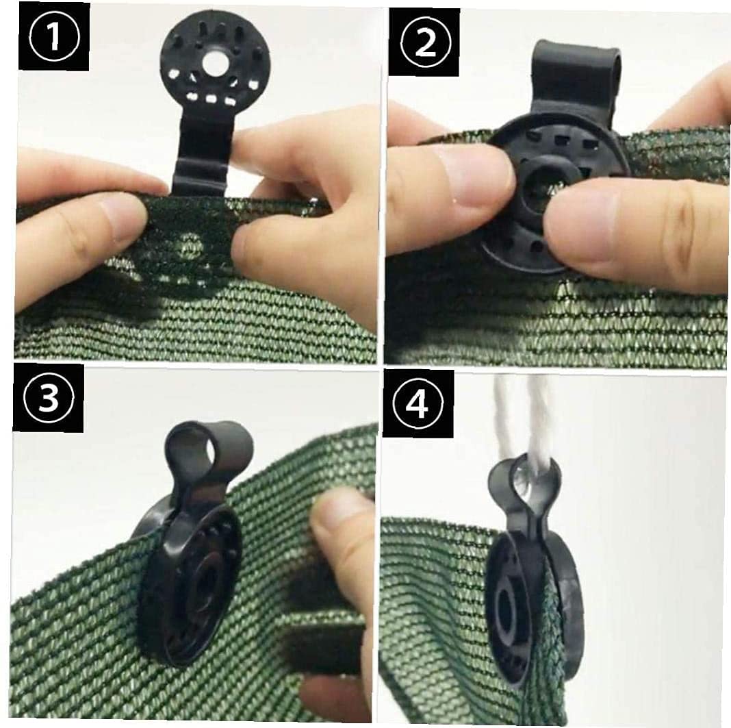 SUNNE shade clips made from virgin plastic for durable outdoor use.