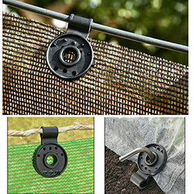 SUNNE shade clips withstand wind and sun to keep nets in place.