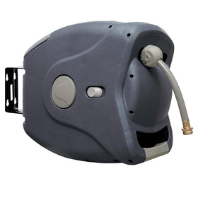Sunneday 100ft retractable hose reel with wall mount and smooth slow rewind.