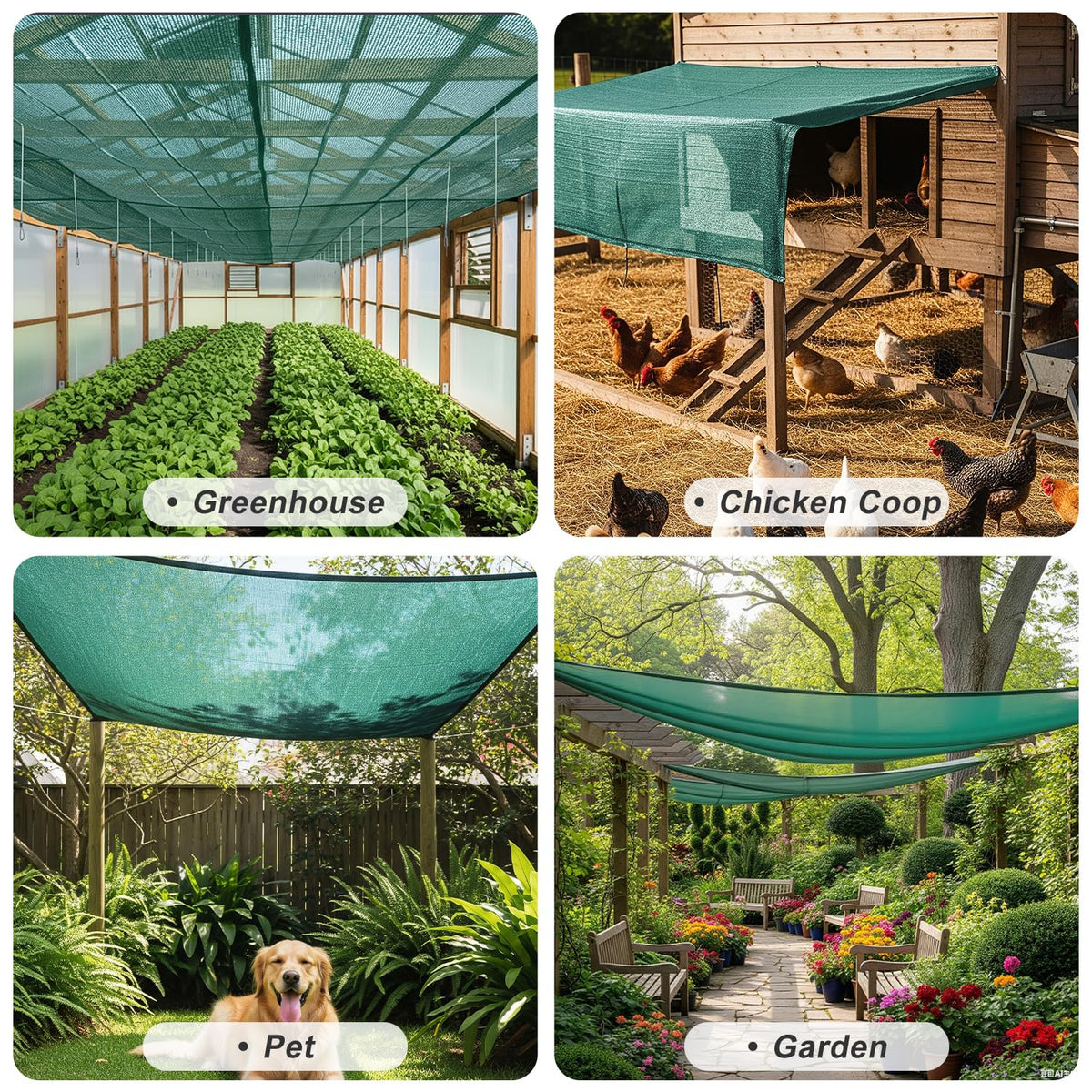 Sunny Guard dog kennel shade improves ventilation and comfort.