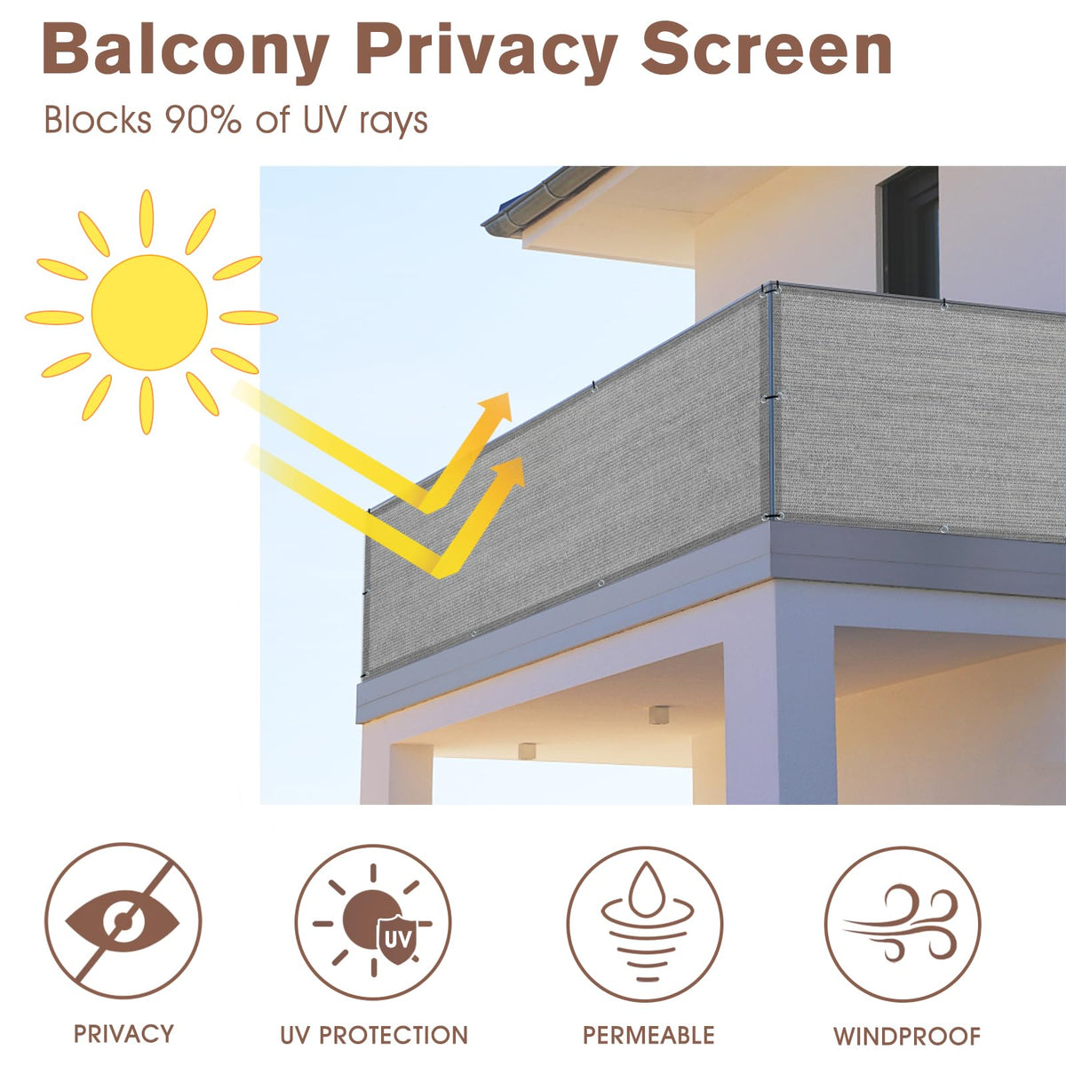 Sunny Guard breathable HDPE fabric detail for airflow