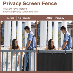 Sunny Guard privacy screen installation with zip ties enables quick, tool-free setup.
