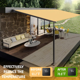 Sunny Guard shade cloth in a backyard oasis providing breathable coverage.