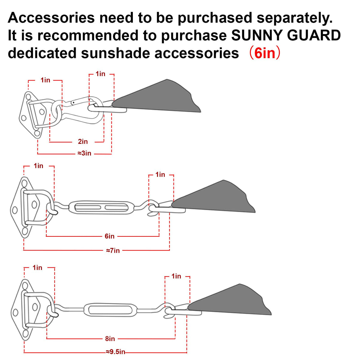 Sunny Guard shade sail includes ropes for quick, stable mounting
