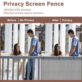 Sunny Guard privacy screen with UV protection in outdoor setting