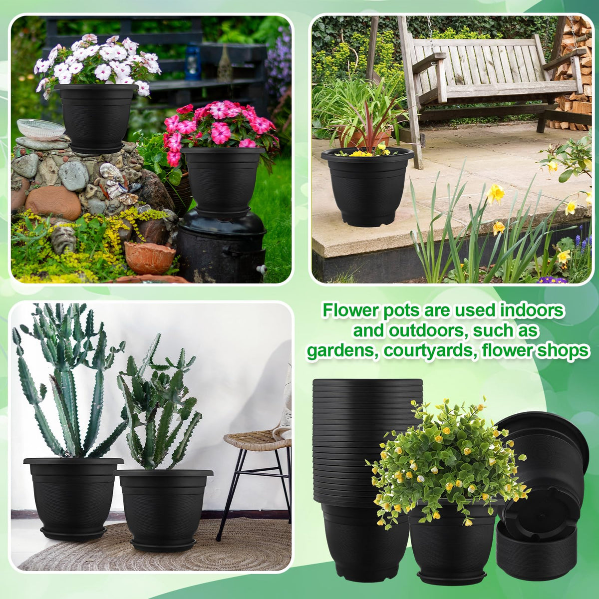 Sunnychicc garden pots with pallet-inspired design, ready for setup.
