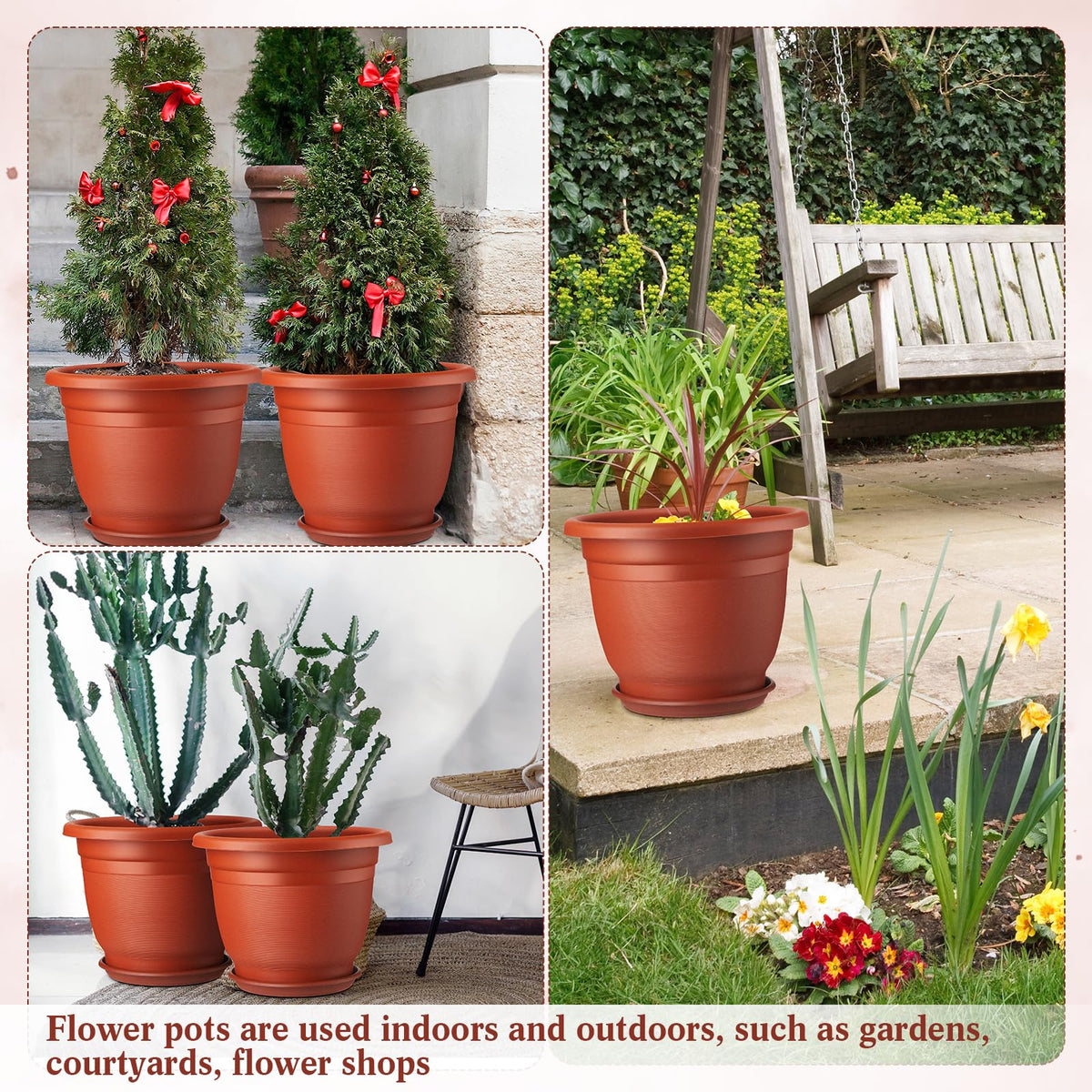Sunnychicc nursery flower pots keeping surfaces protected from spills.