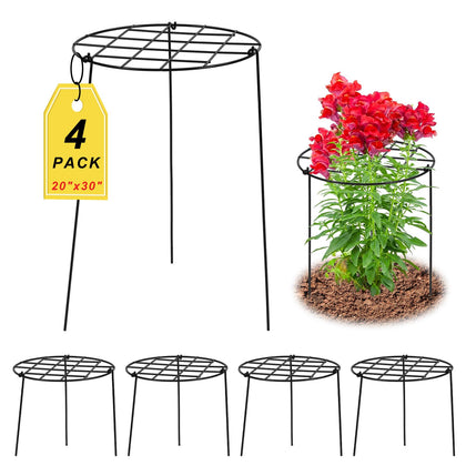 Sunnychicc round peony cage with grid top offers sturdy support for tall blooms.