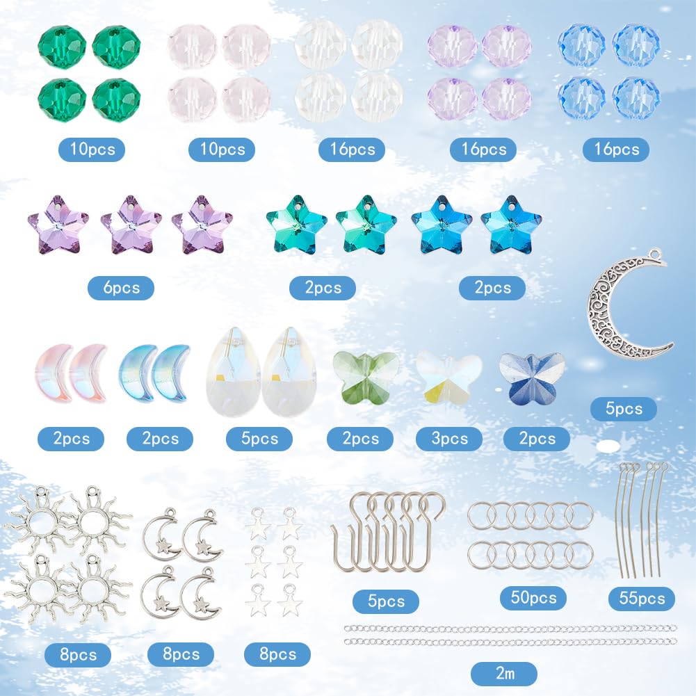 Sunnyclue star and moon charms for vibrant hanging decor