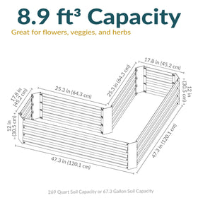 Sunnydaze 67.3-gallon soil capacity supports deep-rooting plants