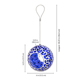 Sunnydaze mosaic feeder attracts multiple species with colorful glass shimmer
