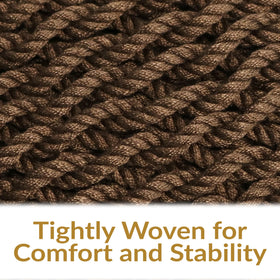 Soft polyester rope of Sunnydaze hammock chair provides durable daily comfort.
