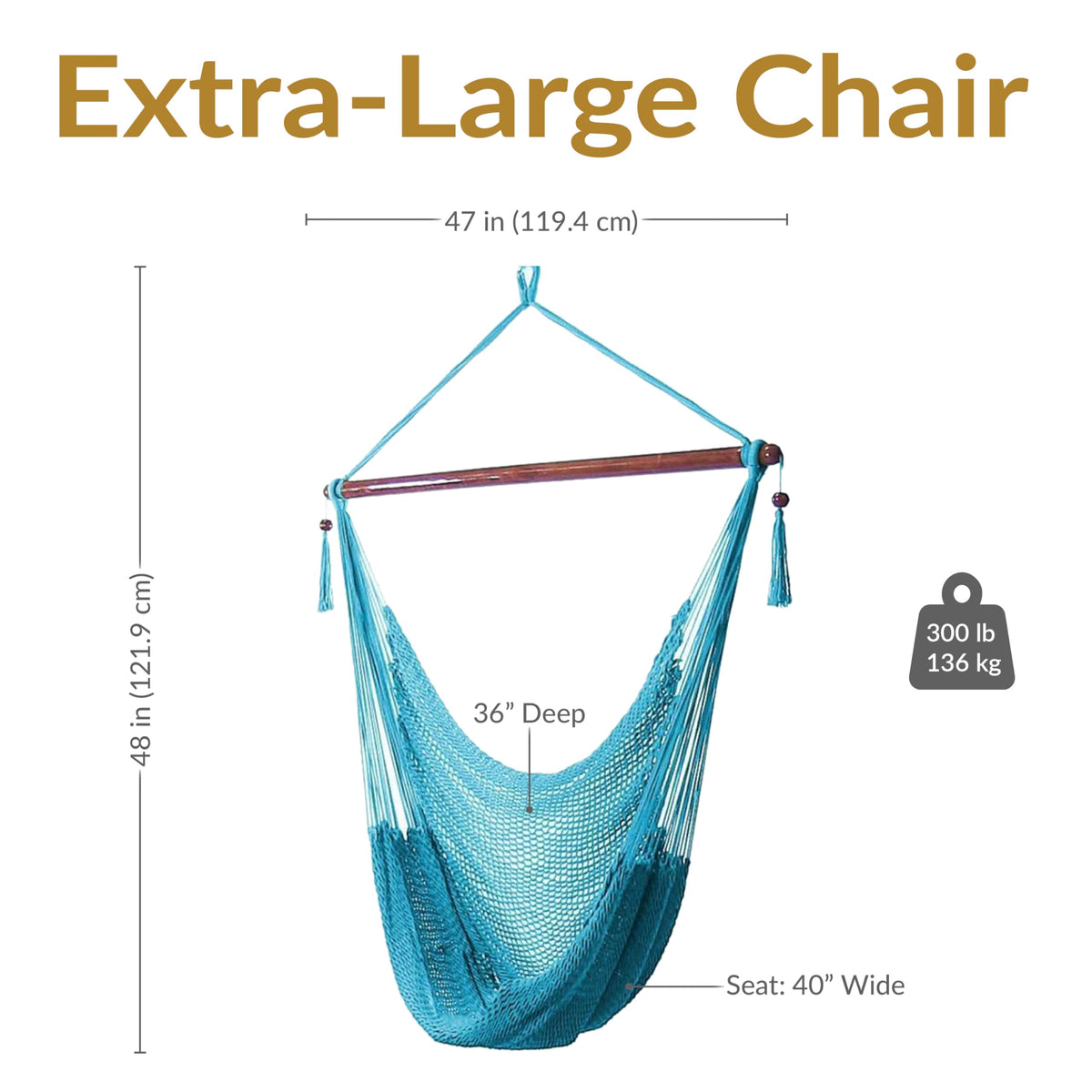 Versatile hanging options let you install from tree, stand, or ceiling.