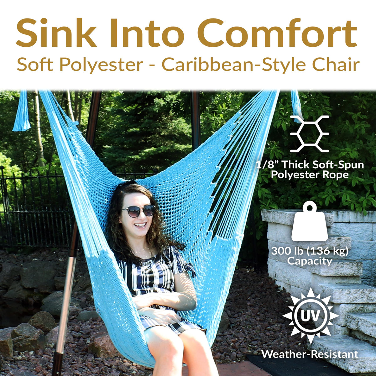 Sunnydaze hammock chair indoors creates a stylish reading nook.