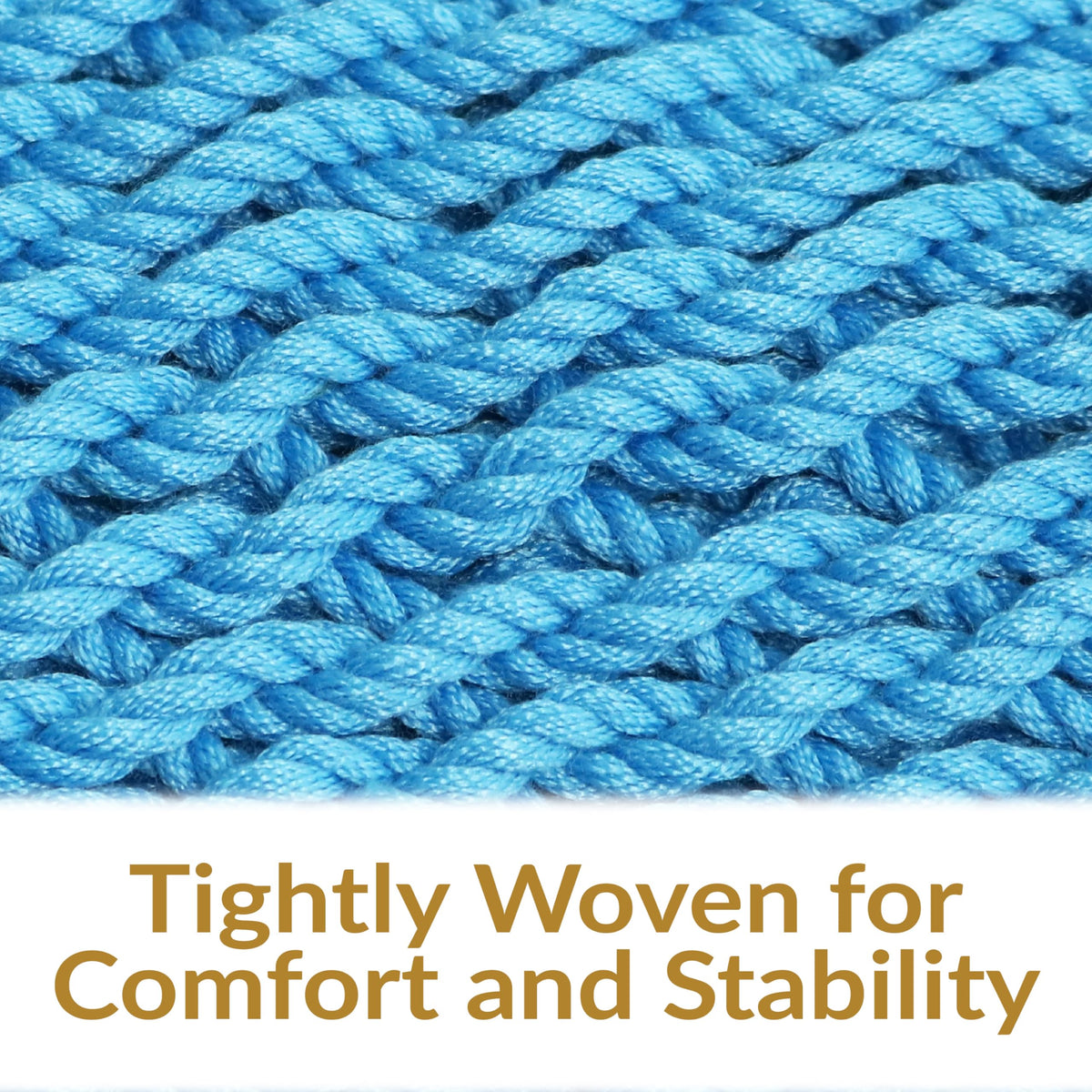 Soft polyester rope on the Sunnydaze hammock chair provides lasting comfort.