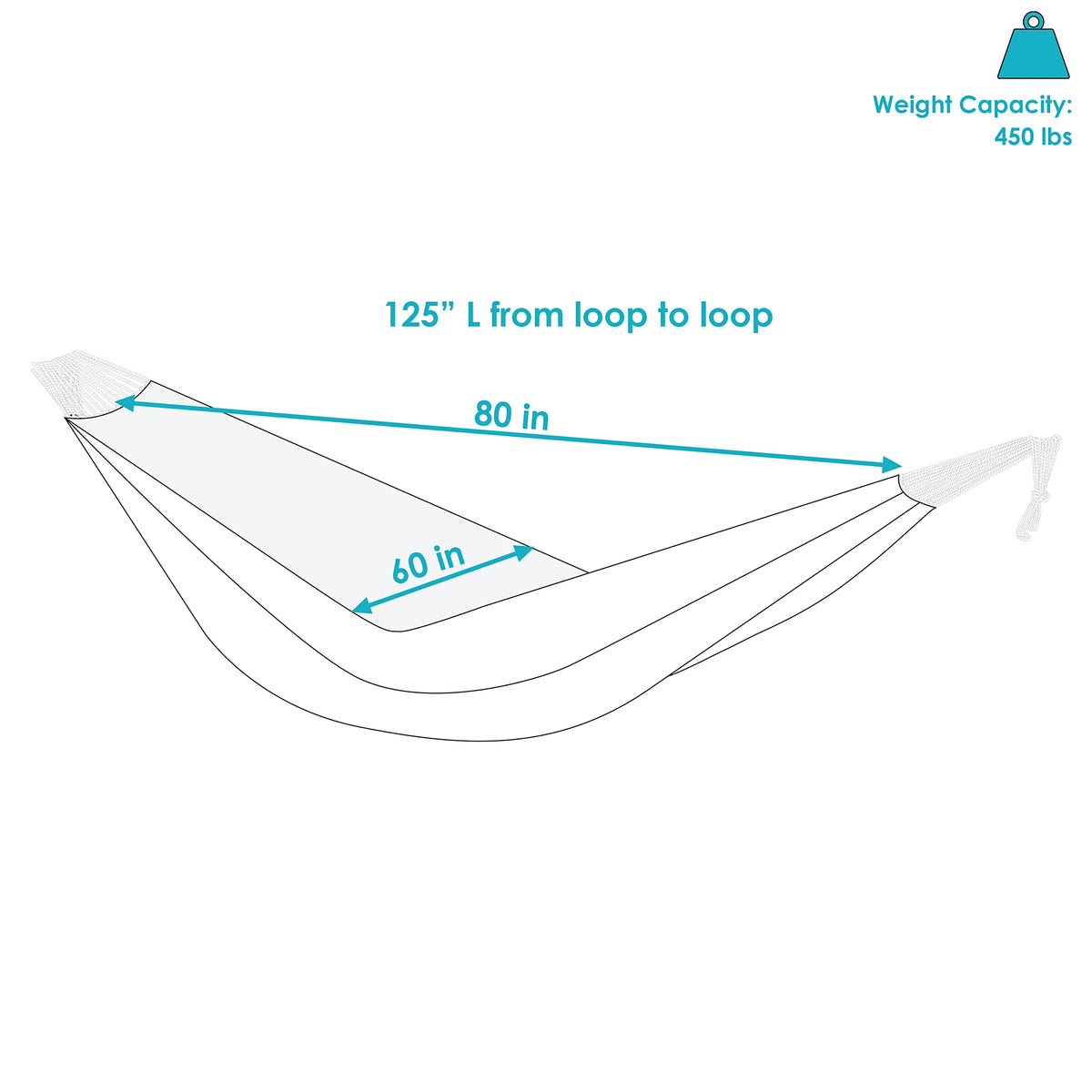 Sunnydaze Decor 450-pound capacity hammock supports relaxed outdoor lounging