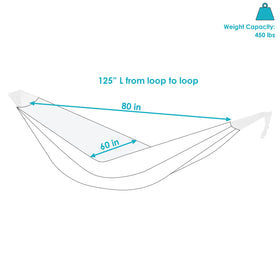 Sunnydaze Decor 450-pound capacity hammock supports relaxed outdoor lounging